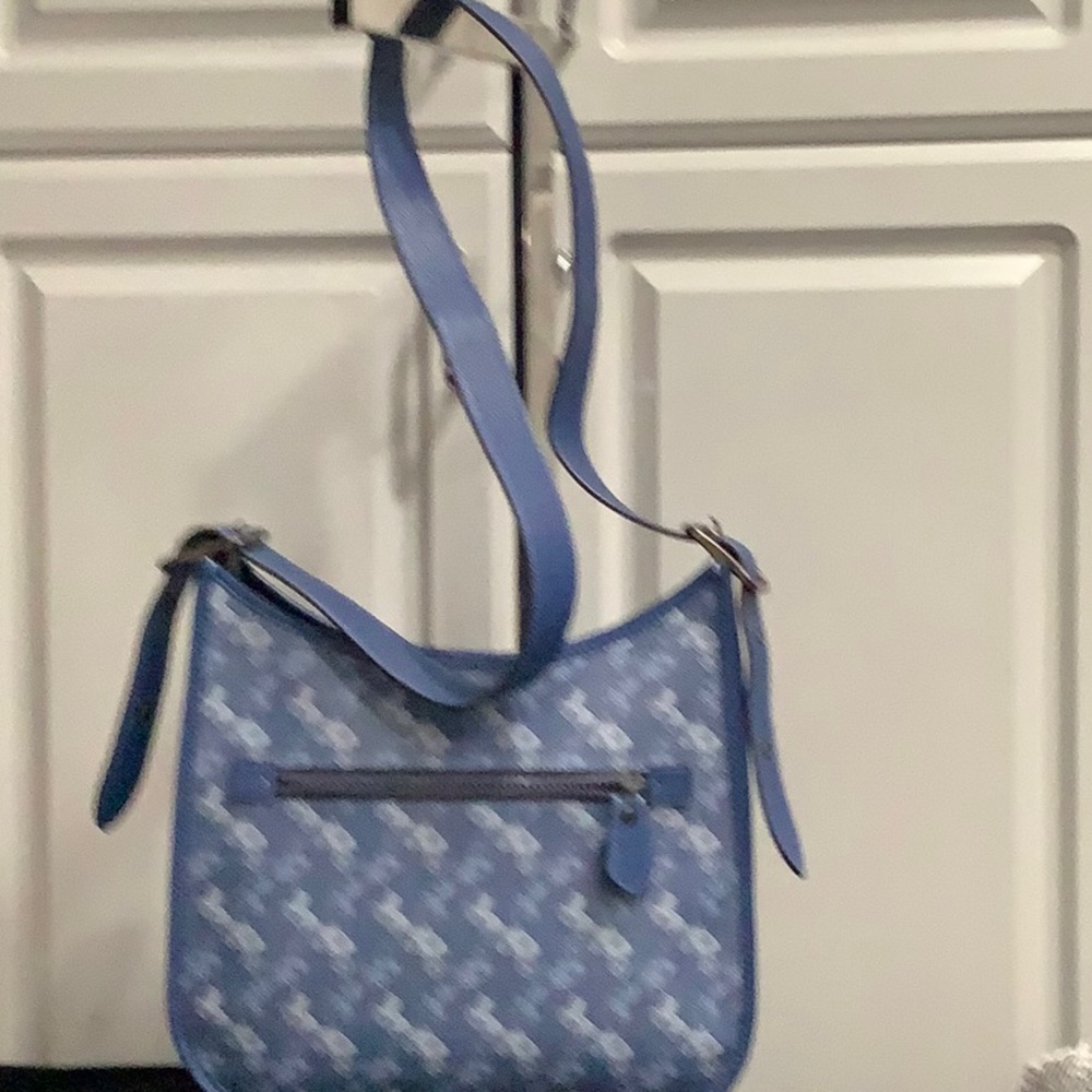 Brand New Blue Coach Emery Crossbody W/ Horse And Carriage Print (MSRP $395) - Picture 2 of 7